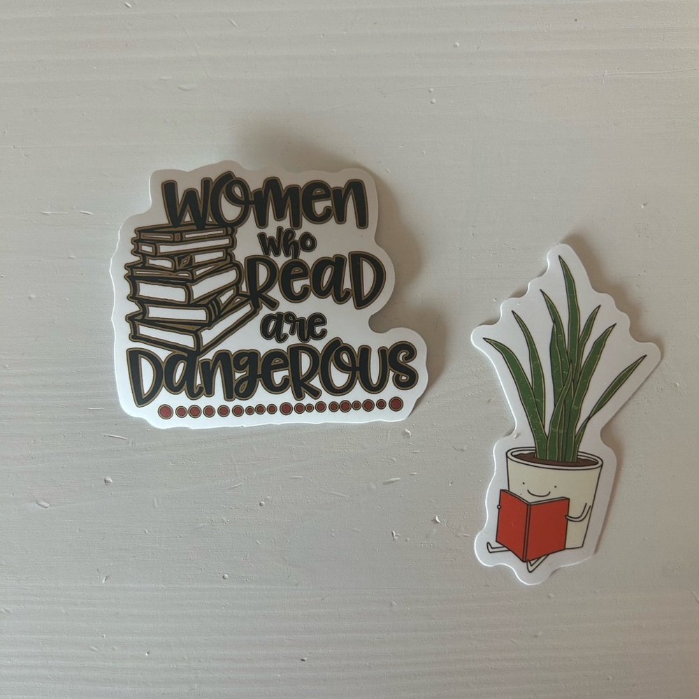 Free with any purchase! Women Who Read Are Dangerous Sticker Set